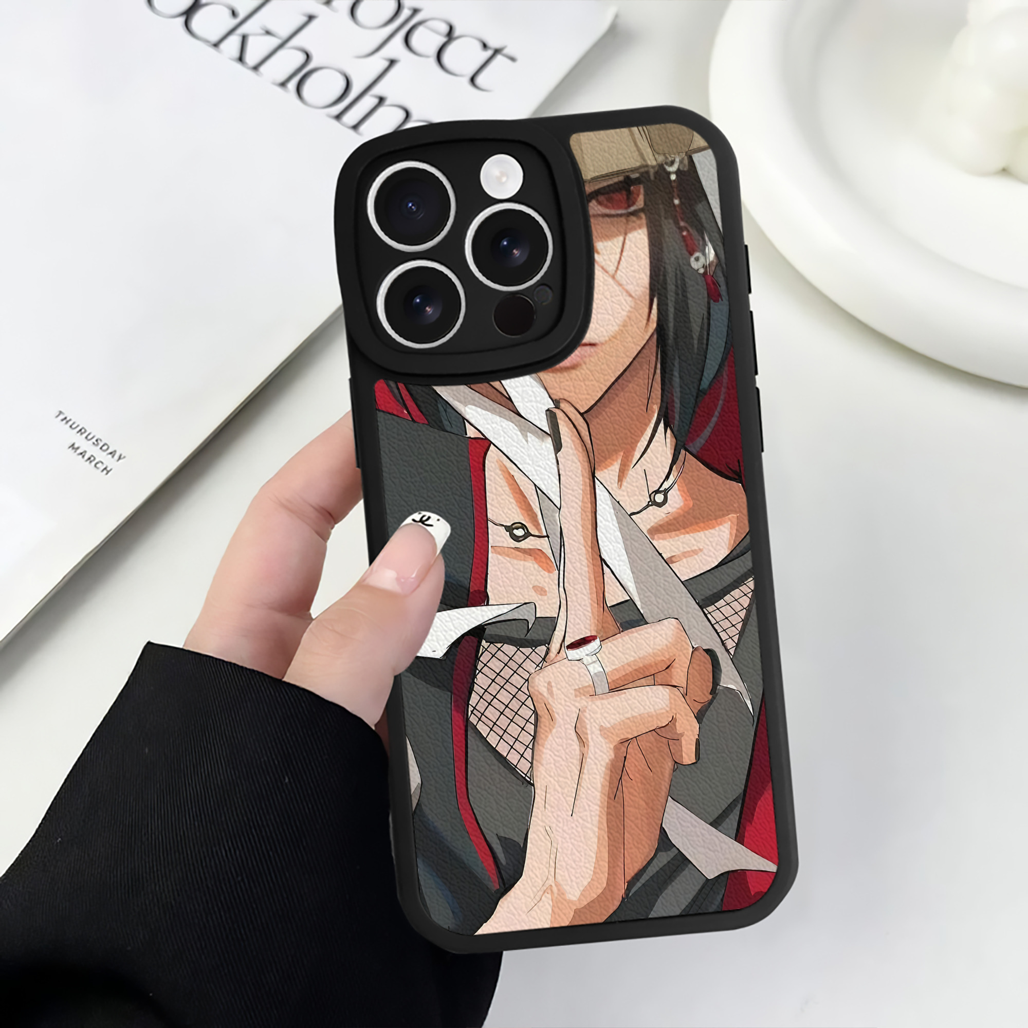 （画像用） NARUTO -ナルト- NARUTO -ナルト- 疾風伝 【iPhone 16シリーズ対応】シリコンスマホケース（レザー調） 材質：シリコン